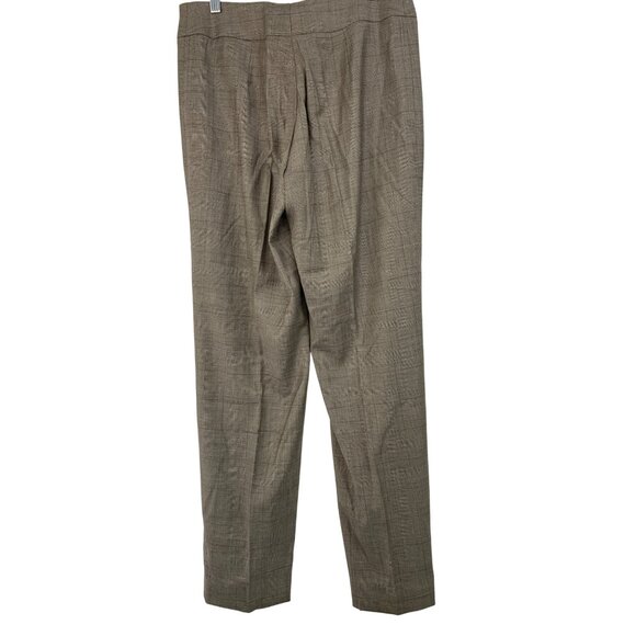 Sz 8 Armani Collezioni Womens Gray Plaid Wool-Blend Dress Pants Wide Leg GUC - Picture 7 of 7